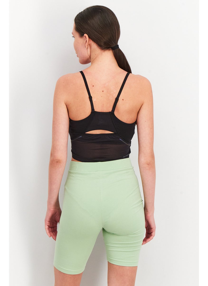 Adidas - Women Sportswear Fit Brand Logo Cropped Tank Top, Black - Image 1