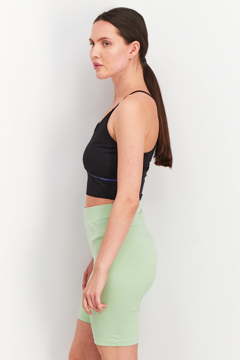 Adidas Women Sportswear Fit Brand Logo Cropped Tank Top, Black - Image 4