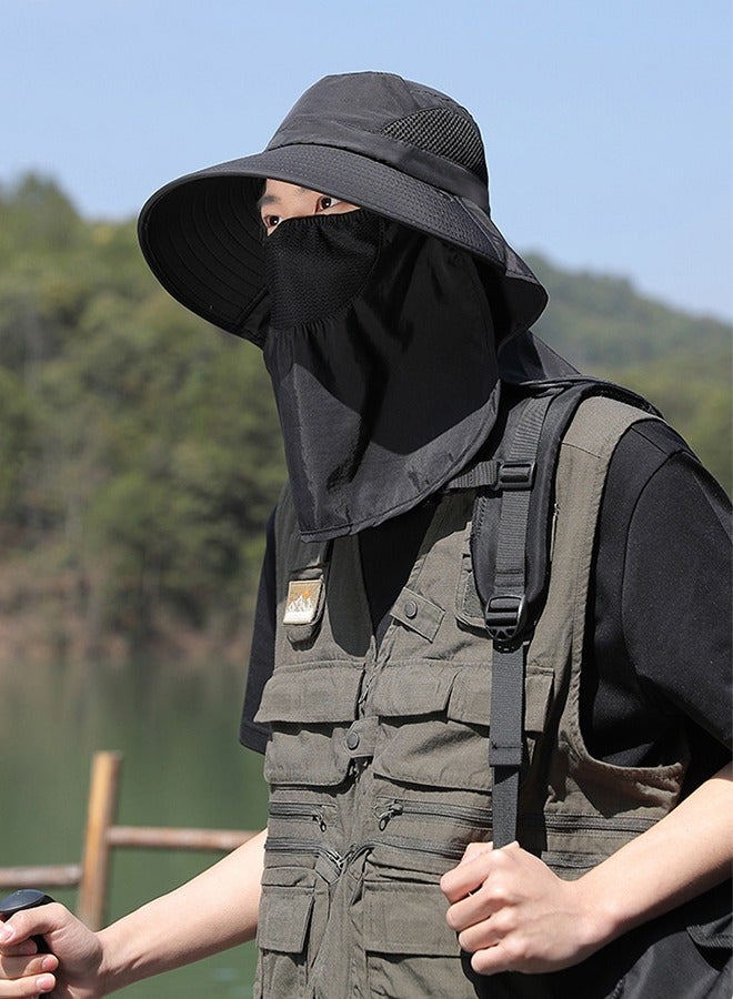 Generic Outdoor sun shield face fisherman hat shade - Image 2