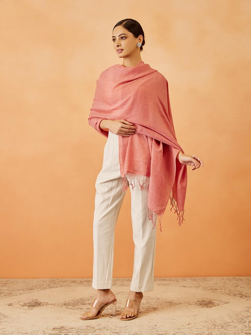 Pashmoda Women Rahmat Fine Wool Melange Stole (Size 28x80 Inches) - Image 2