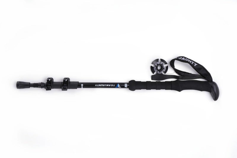 Cloudzy Trekking Pole High Trek Adventures Walking Stick Aluminum Alloy EVA Handle Design Ergonomic Pole Stick Adjustable Hiking Terrain Accessories Telescopic Alloy Pole (Black) - Image 3