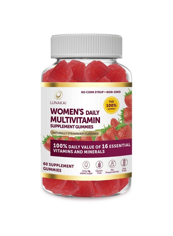 LUNAKAI The 100% Gummy Womens Multivitamin Gummies 100% Daily Value Of 16 Essential Vitamins And Minerals Healthy Multivitamin For Women Of All Ages Soy Free Nongmo Gluten Free 30 Day Supply - Image 1
