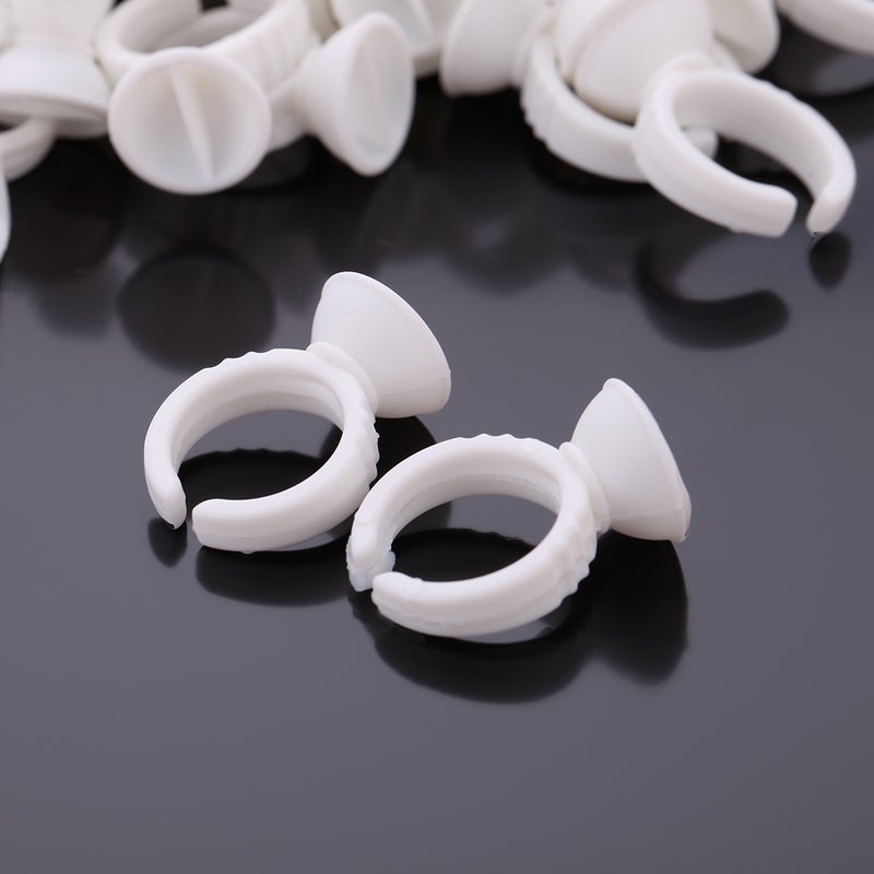 100Pcs/Pack Eyelash Pallet Glue Holder Adhesive Holders Eyelash Extensions Glue Rings - Image 3