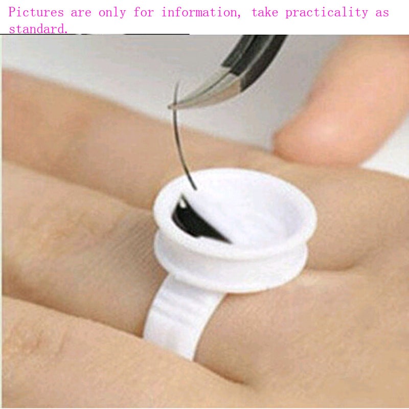 100Pcs/Pack Eyelash Pallet Glue Holder Adhesive Holders Eyelash Extensions Glue Rings - Image 2