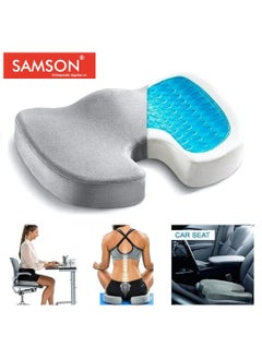 Samson SAMSON Universal Size Tailbone Support Pillow Coccyx Cushion with Memory Foam for Sciatica, Orthopaedic, Tailbone, Piles, Hemorrhoid and Pregnancy (18x14x3 Inch, Grey)  - Image 3