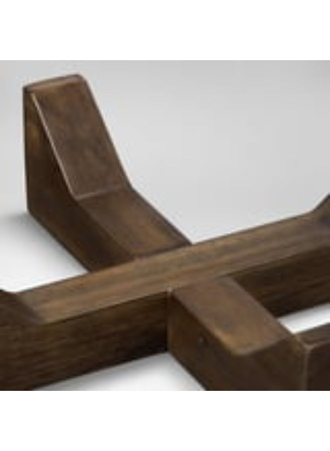 أيكيا قاعدة/حامل أصيص زهور أو وعاء تقديم خشبي من ايكيا (IKEA) - لون بني داكن - Image 2