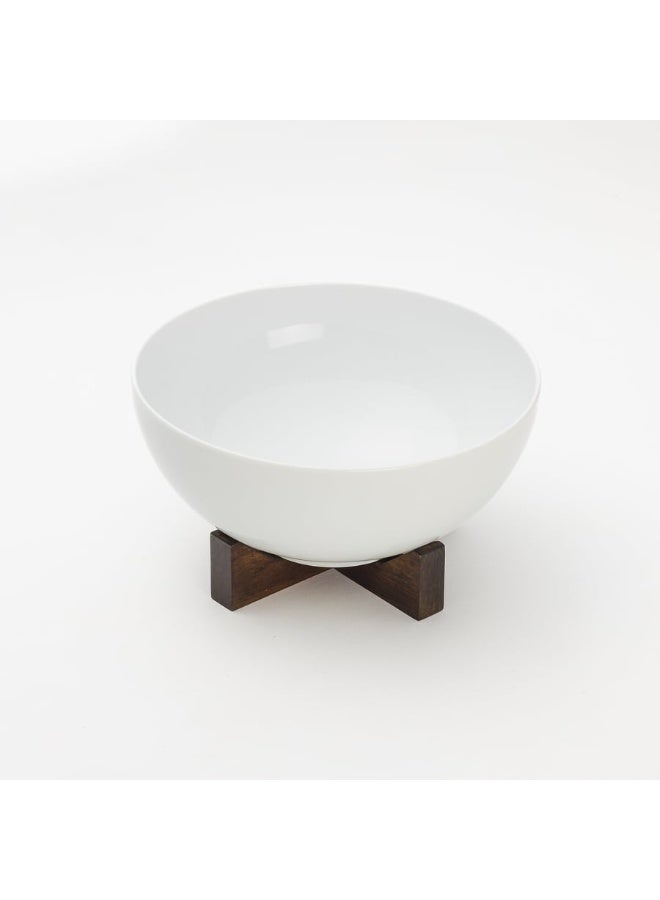 أيكيا قاعدة/حامل أصيص زهور أو وعاء تقديم خشبي من ايكيا (IKEA) - لون بني داكن - Image 3