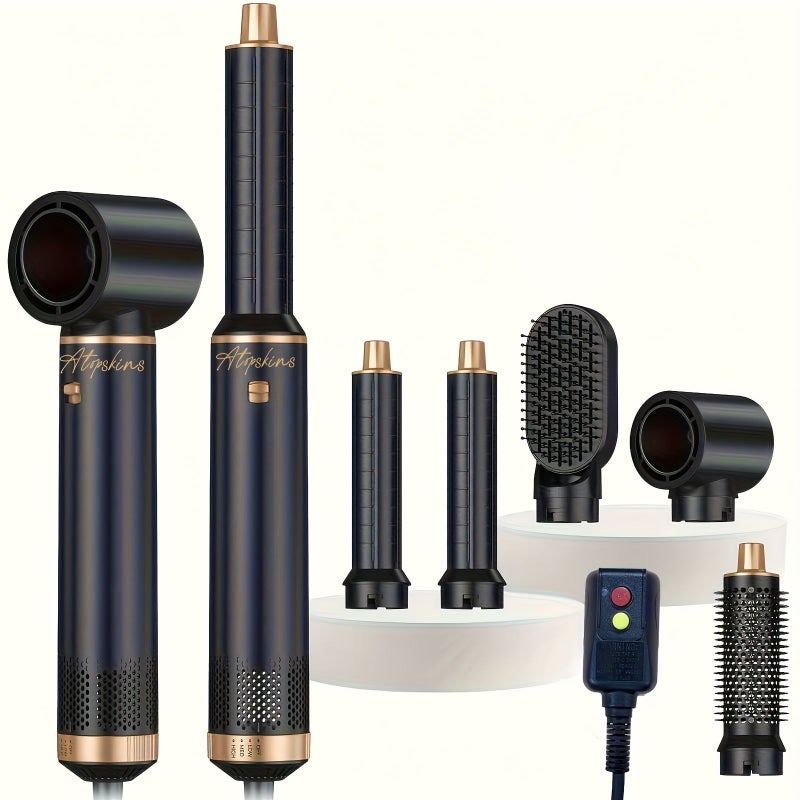 5 In 1 Air Styler Hair Dryer Brush Hot Air Brush Curling Iron Straightening Brush Volumizer For Blow Dry Straighten Curl And Volume - Image 5