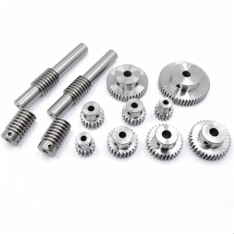 Worm Gear Steel Turbine Worm Shaft 15/20/25/30/35/40/50 Teeth 100mm Long DIY Model(6mm -Worm,15 Teeth-8mm) - Image 1