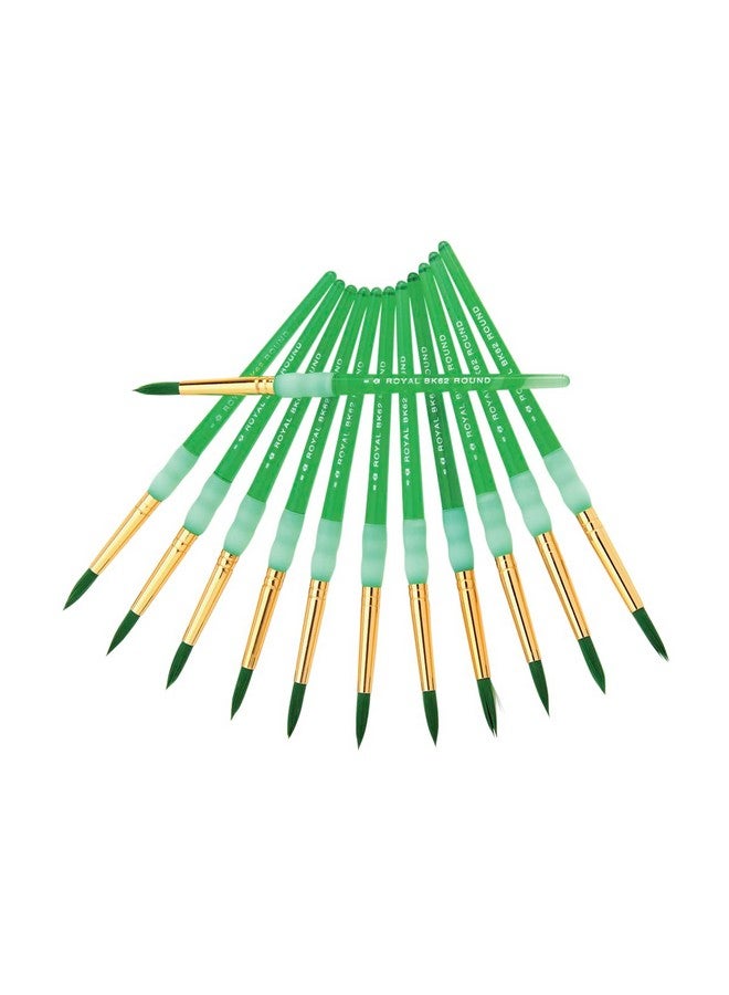 ROYAL BRUSH Big Kids Choice Paint Brush, Round, Size 8, Pack Of 12 1300673 - Image 1