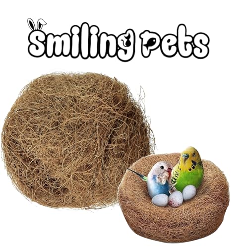 Smiling Pets Sterilized Natural Coconut Fiber for Bird Nest | 200gm Nesting Material for Birds, Parrots, and Small Pets | Comfortable Bedding for Nesting Box, Hideouts & Breeding - Image 2