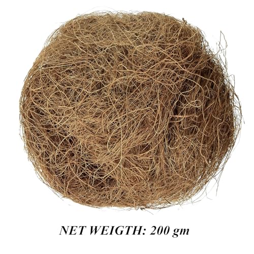 Smiling Pets Sterilized Natural Coconut Fiber for Bird Nest | 200gm Nesting Material for Birds, Parrots, and Small Pets | Comfortable Bedding for Nesting Box, Hideouts & Breeding - Image 5