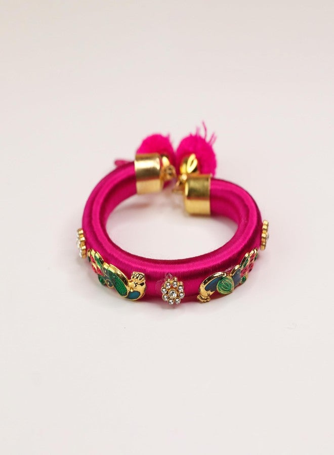 Toris Pack of 2 Rakhi Comes with Tilak set, Greeting card in Elegant Pink Shade – Thoughtful Rakhi Gift with Traditional Charm and Style - Image 2