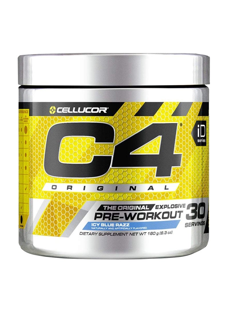 C4 Original Idseries Pre-Workout, Icy Blue Razz, 30 Servings, 180g