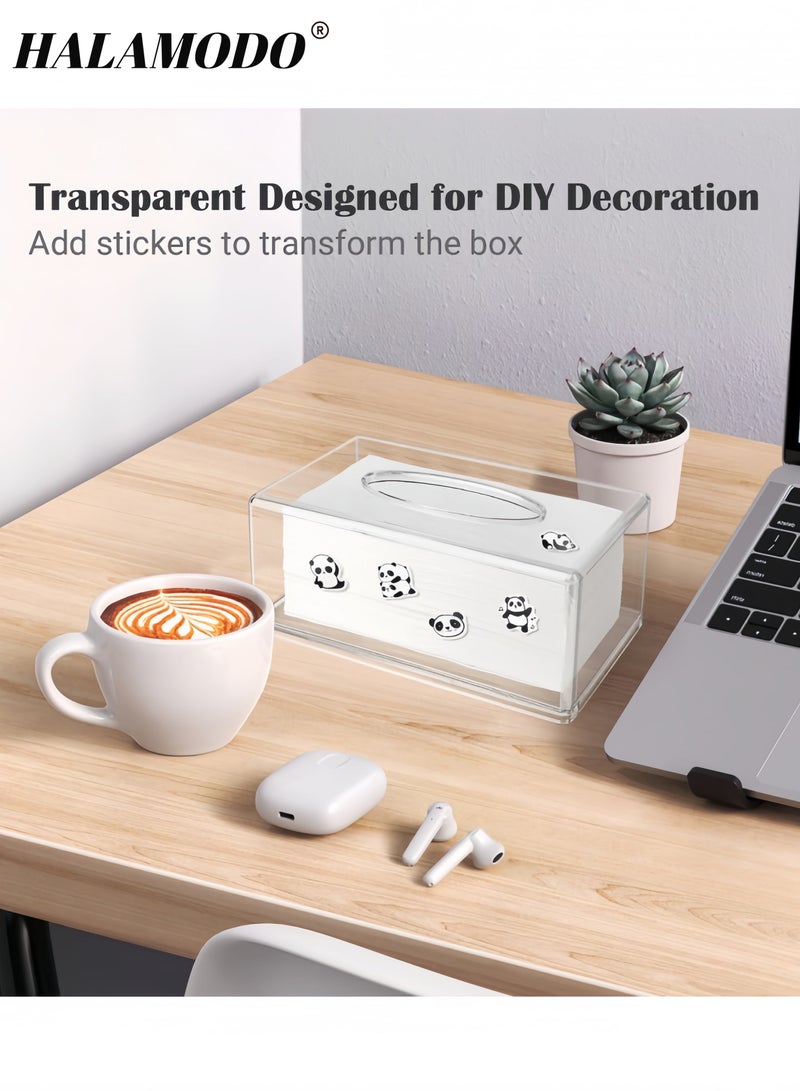 Halamodo Tissue Box Clear 21.5x11.8x9.3cm - Image 2