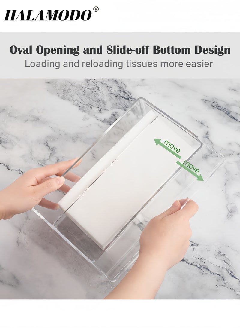 Halamodo Tissue Box Clear 21.5x11.8x9.3cm - Image 3