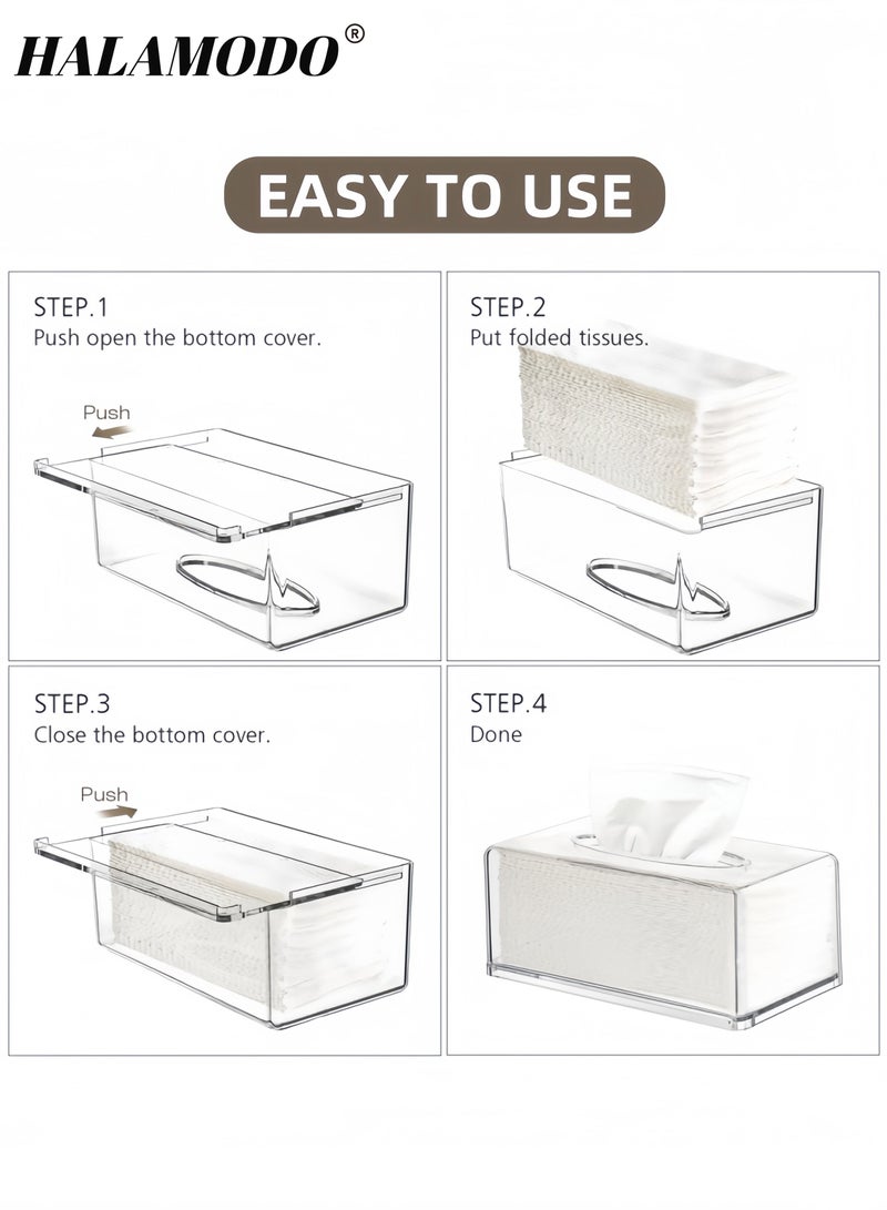 Halamodo Tissue Box Clear 21.5x11.8x9.3cm - Image 5