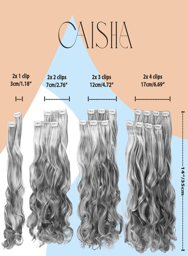 كايشا مجموعة وصلات شعر CAISHA XXL مقاس 14 بوصة، 8 قطع، بمشابك، وصلات شعر كثيفة ومموجة بلون أشقر داكن CES106-1 - Image 3