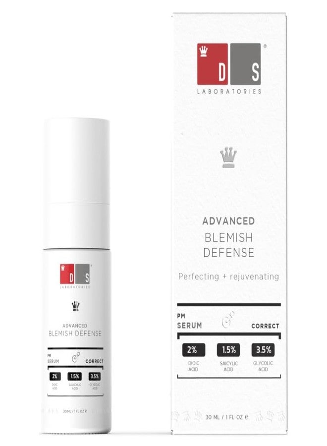 DS LABORATORIES DS Labs Blemish Defense Serum - For Blemish-Prone, Aging Skin, With Salicylic Acid, Alpha & Beta Hydroxy Acids, Oil-Free, Paraben-Free, Vegan, Supports Clearer-Looking, Smoother Skin, 30mL - Image 1