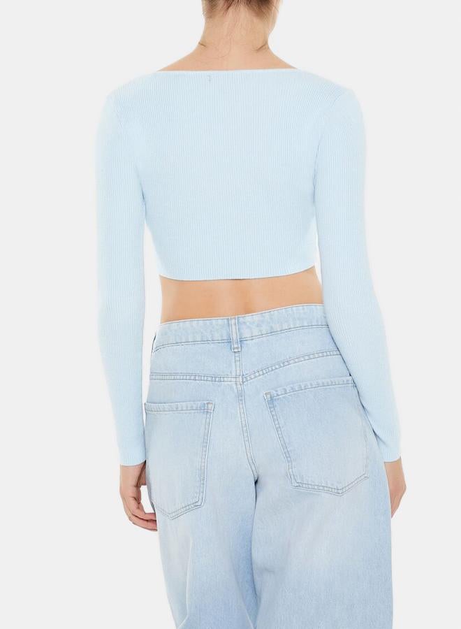 FOREVER 21 Ribbed Knit Cropped Sweater  - Image 4