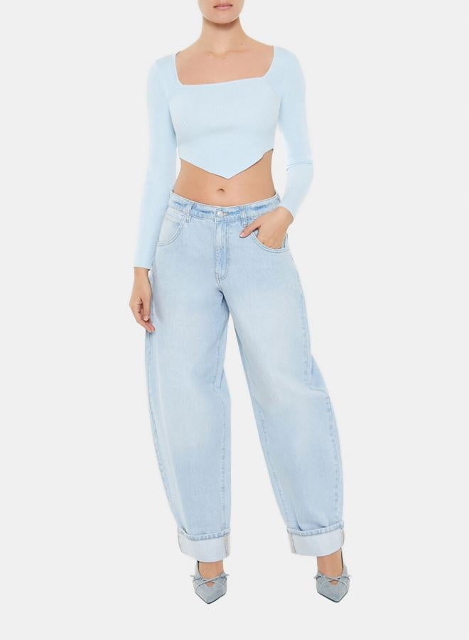 FOREVER 21 Ribbed Knit Cropped Sweater  - Image 3
