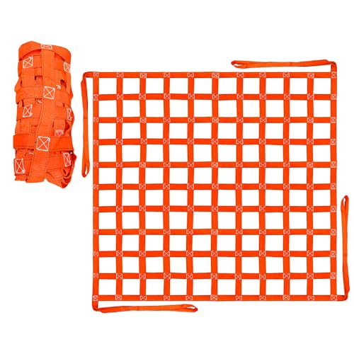 FITHOIST Cargo Lifting Net 1100LBS, 4.92'x4.92' Safety Lifting Net Straps for Hoist 10cm Square Mesh, Sling Hoisting Net, Heavy Duty Cargo Net for Construction Moving Towing Hoisting Loading Unloading - Image 1