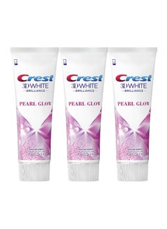 Crest 3D White Brilliance Toothpaste Advance Whitening with Pearl Extracting - Pearl Glow 75ml Pack of 3  - Image 1