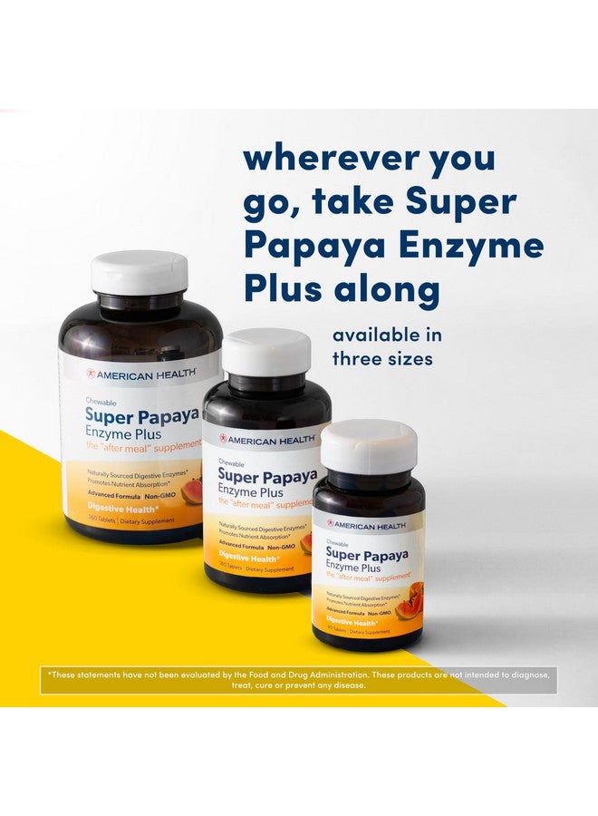 American Health, Super Papaya Enzyme Plus Chewable Tablets, 360 Count - Image 4