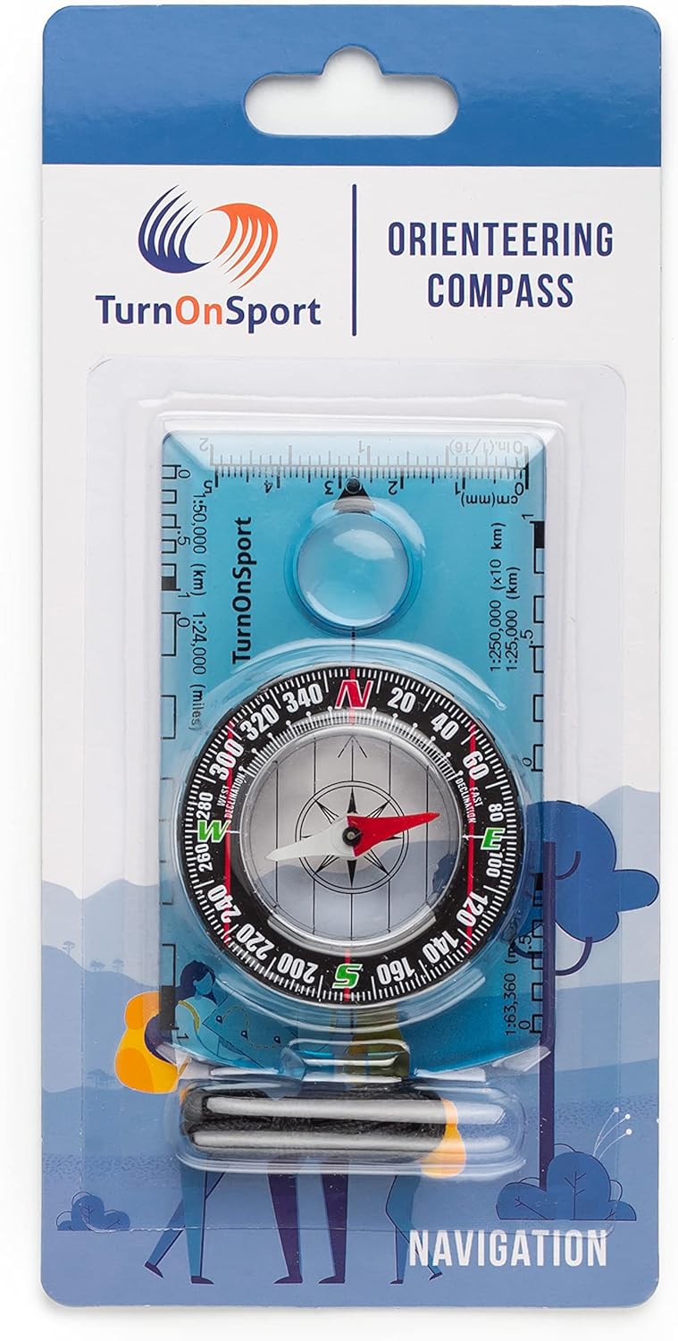 TurnOnSport Orienteering Compass - Advanced Scout Compass for Hiking, Camping, and Backpacking - Best Survival Gifts for Kids - Image 5