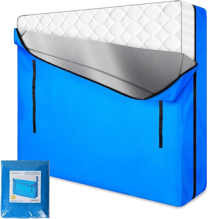 MorTime Mattress Bags for Moving and Storage, Zippered Mattress Storage Bag with 8 Strong Carrying Handles, Reusable Mattress Protector Cover Moving Supplies (King) - Image 1