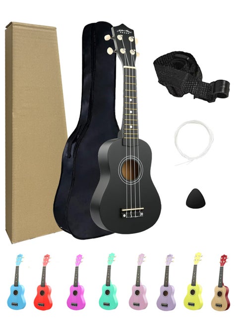 Mike Music 21 Inch Ukulele With Bag Strap Picks and Extra String