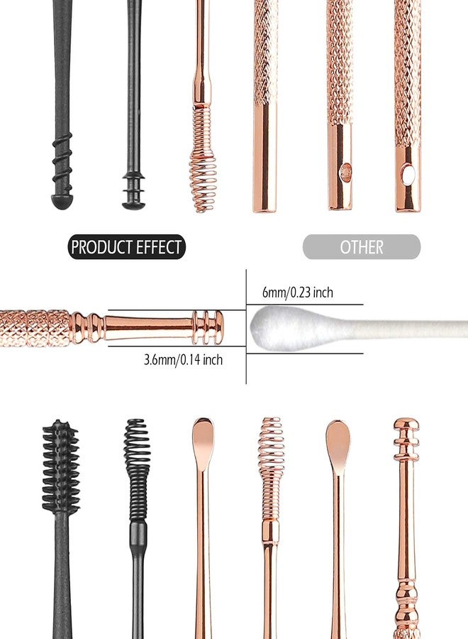 SKINPLUS Ear Wax Remover Tool Kit Stainless Steel Ear Cleaning Tool Reusable Ear Wax Removal Earpick Ear Cleaner Ear Wax Picker Ear Curette Cleaner Ear for Adults and Kids Ear Care Tool - 10 Pcs - Image 3