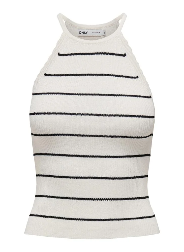 ONLY white Knitted V-Neck Cami top for Women | Best Price UAE