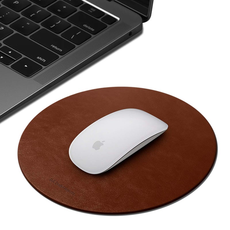 Daily Objects Orb Mouse Pad | Extended for Laptop, for PC, and Wireless Mouse | Handcrafted | Anti-Slip, Anti-Skid | Large Premium Vegan Leather Finish for Home, Office, Gaming - Tan - Image 3