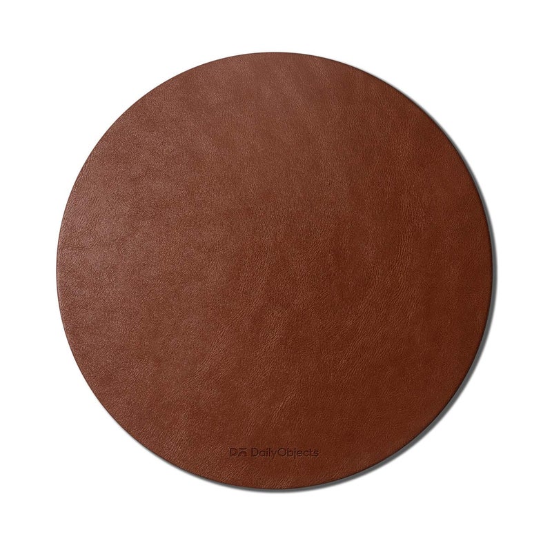 Daily Objects Orb Mouse Pad | Extended for Laptop, for PC, and Wireless Mouse | Handcrafted | Anti-Slip, Anti-Skid | Large Premium Vegan Leather Finish for Home, Office, Gaming - Tan - Image 5