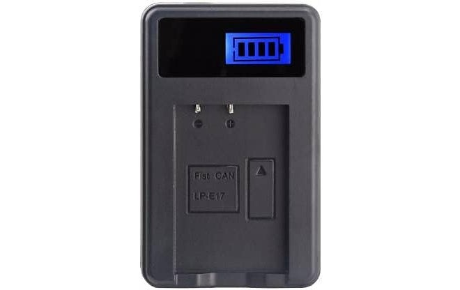 smart pro شاحن USB Power Smart LP E17 مع شاشة LCD لكاميرات كانون EOS Rebel SL2,T6i,T6s,T7i EOS 200D,200D II,750D,760D,77D,800D EOS M3,M5,M6,M6 Mark ii EOS RP - Image 1