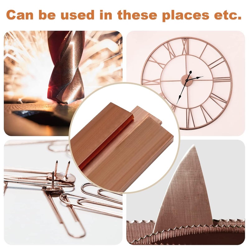 SuperDi Copper Flat Bar Stock 3/8" x 1" x 6"- Knife Making, Hobby, Craft, C110-1 Bar - Image 5