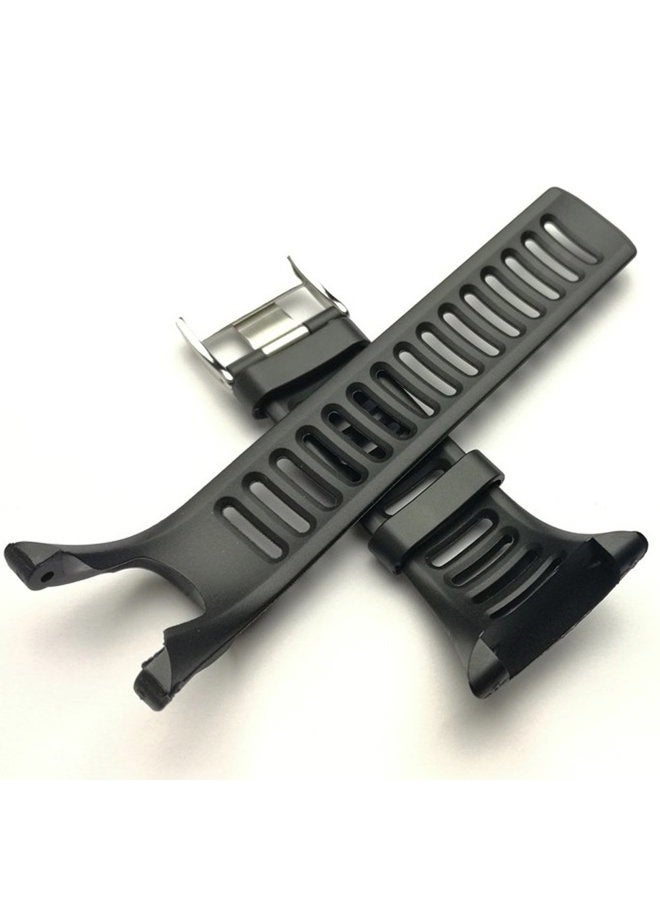 VANTIYAUS Watch Band Strap, Soft Black Rubber Replacement Watch Band Strap with Free Tool for SUUNTO Ambit 3 Peak/Ambit 2/1 - Image 5