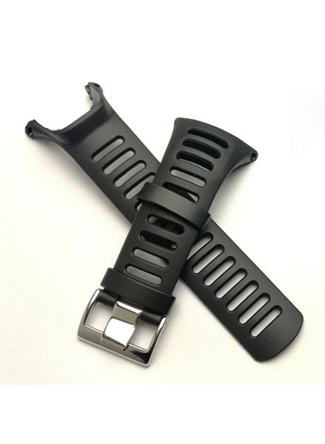 VANTIYAUS Watch Band Strap, Soft Black Rubber Replacement Watch Band Strap with Free Tool for SUUNTO Ambit 3 Peak/Ambit 2/1 - Image 4
