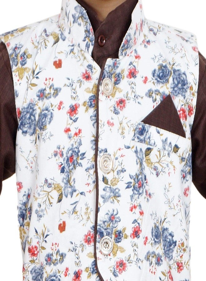 Malvina بنطلون جينز وقميص وسترة مالفينا للأطفال الأولاد باللون الأزرق - Image 3