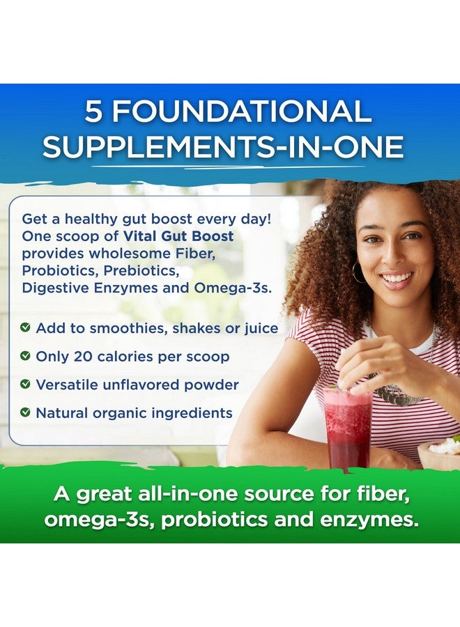 Vital Planet - Vital Gut Boost Powder by Brenda Watson, PBS Gut Check Hope Supplement with Fiber 35, Omega 3 Oil, Probiotics, and Digestive Enzymes, 8.1oz, 230 Grams, 30 Servings - Image 5