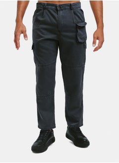 RAVIN Solid Grey Wide Leg Fit Jeans With Side Pocket  - Image 1