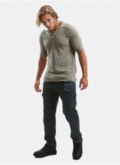 RAVIN Solid Grey Wide Leg Fit Jeans With Side Pocket  - Image 3