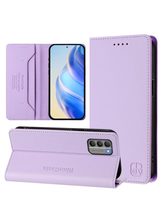 اس-توب جراب هاتف Nokia G400 RC01 المصنوع من الجلد ثنائي الطي مع خاصية الشفط المغناطيسي بتقنية RFID - Image 1