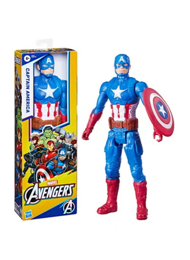 AVENGERS Titan Hero Series Captain America Action Figure, 12-Inch, Avengers Toys for Kids Ages 4 and Up - Image 1