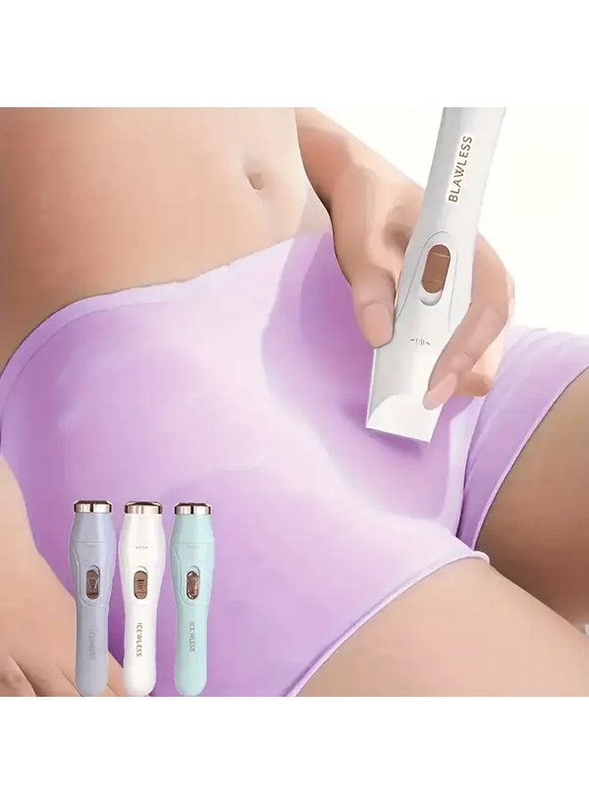 مجموعة إزالة الشعر الكهربائية المحدثة 3 في 1 باللون الأخضر قابلة لإعادة الشحن عبر USB لتقليم الجسم بالكامل والوجه والأنف - Image 4
