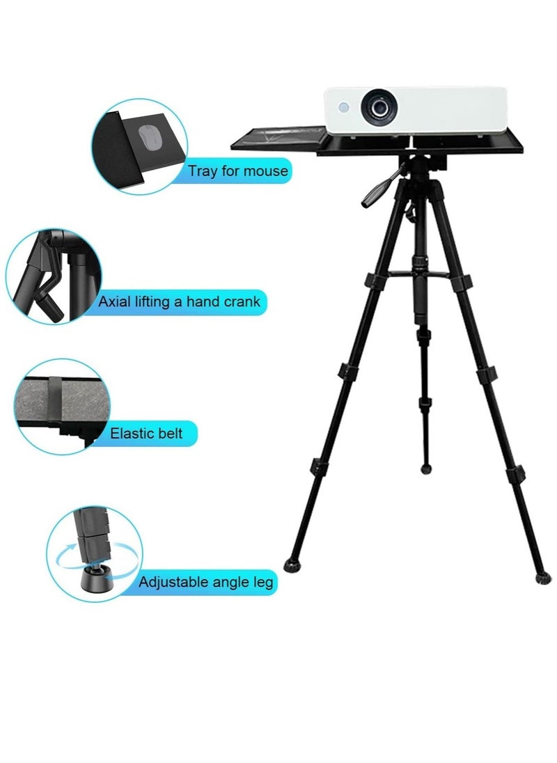 Generic Projector Tripod Stand Universal Laptop Floor Holder Height Adjustable 53-110cm Foldable Projector Telescopic Support with 360 Rotating Enlarged Tray for Office Home Stage Studio Outdoor  - Image 5