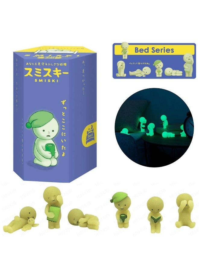 Smiski Glow-in-the-Dark Doll, Bedroom Corner Series, Random Style, 1-Pack (Single Blind Box) (High Quality Edition) - Image 1