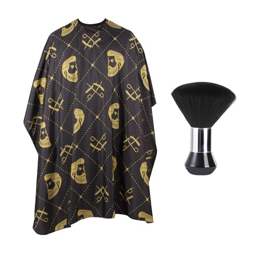 YELEGAI Professional Hair Cutting Cape with Neck Duster Brush Waterproof Salon Barber Cape with Snaps Barber Accessories Hair Cutting Scissors and Men - Image 1