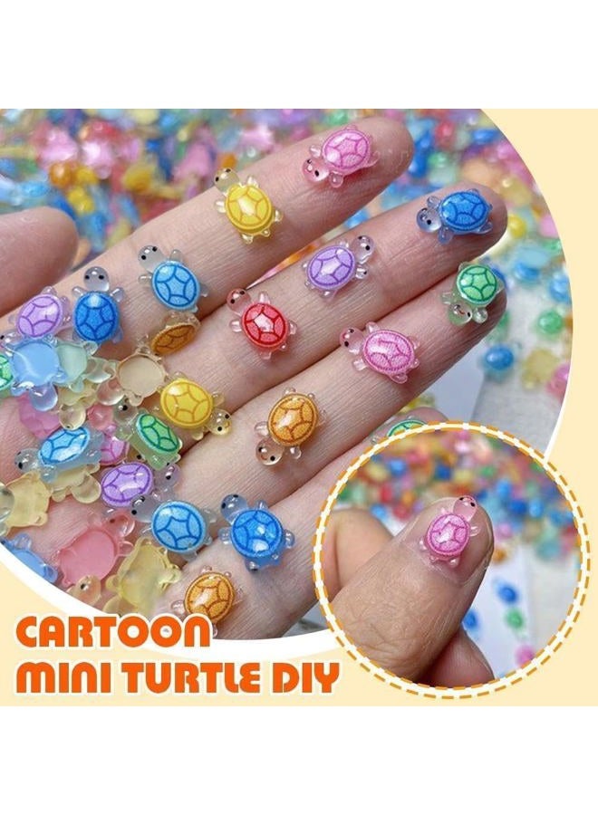 Tiosen 100Pcs Resin Turtle Moulds Set, Mini Animals for DIY Crafts, Dollhouse Miniatures, Garden Decor - Image 3